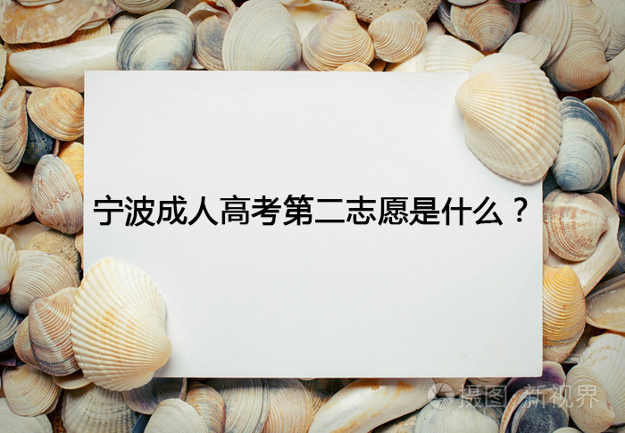 宁波成人高考第二志愿是什么？